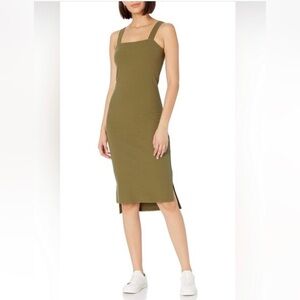 The Drop Women's Amelia Square-Neck Strappy Bodycon Midi Tank Dress.
